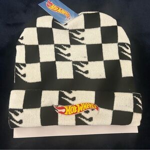 Hot Wheels Kids Checkered Beanie